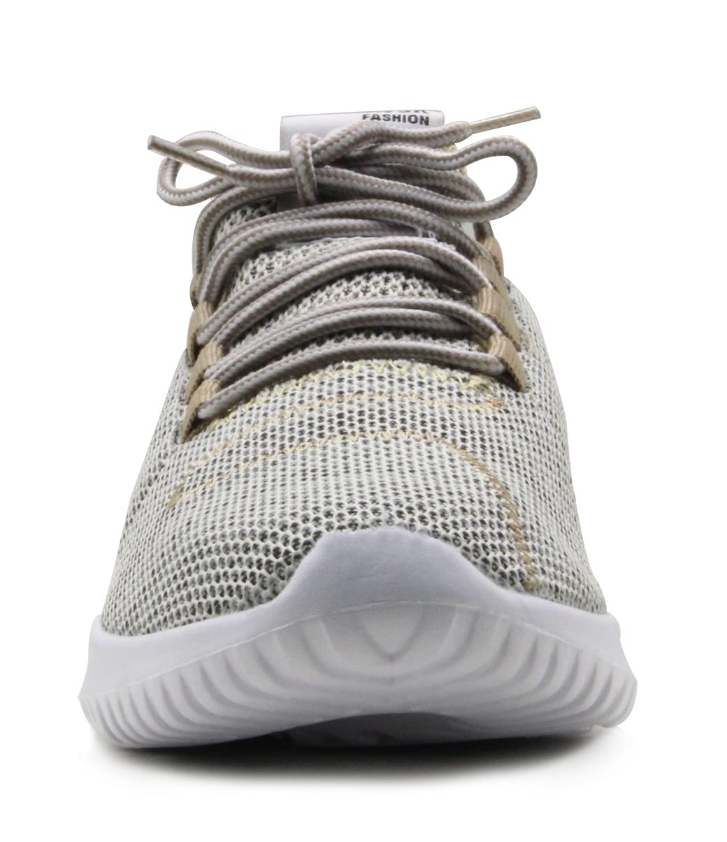 CAMVAVSR Men's Tennis Shoes Slip on Lightweight Soft Sole Comfortable Flexible Fashion Sneakers for Young Men Gold Size 8.5 Cros