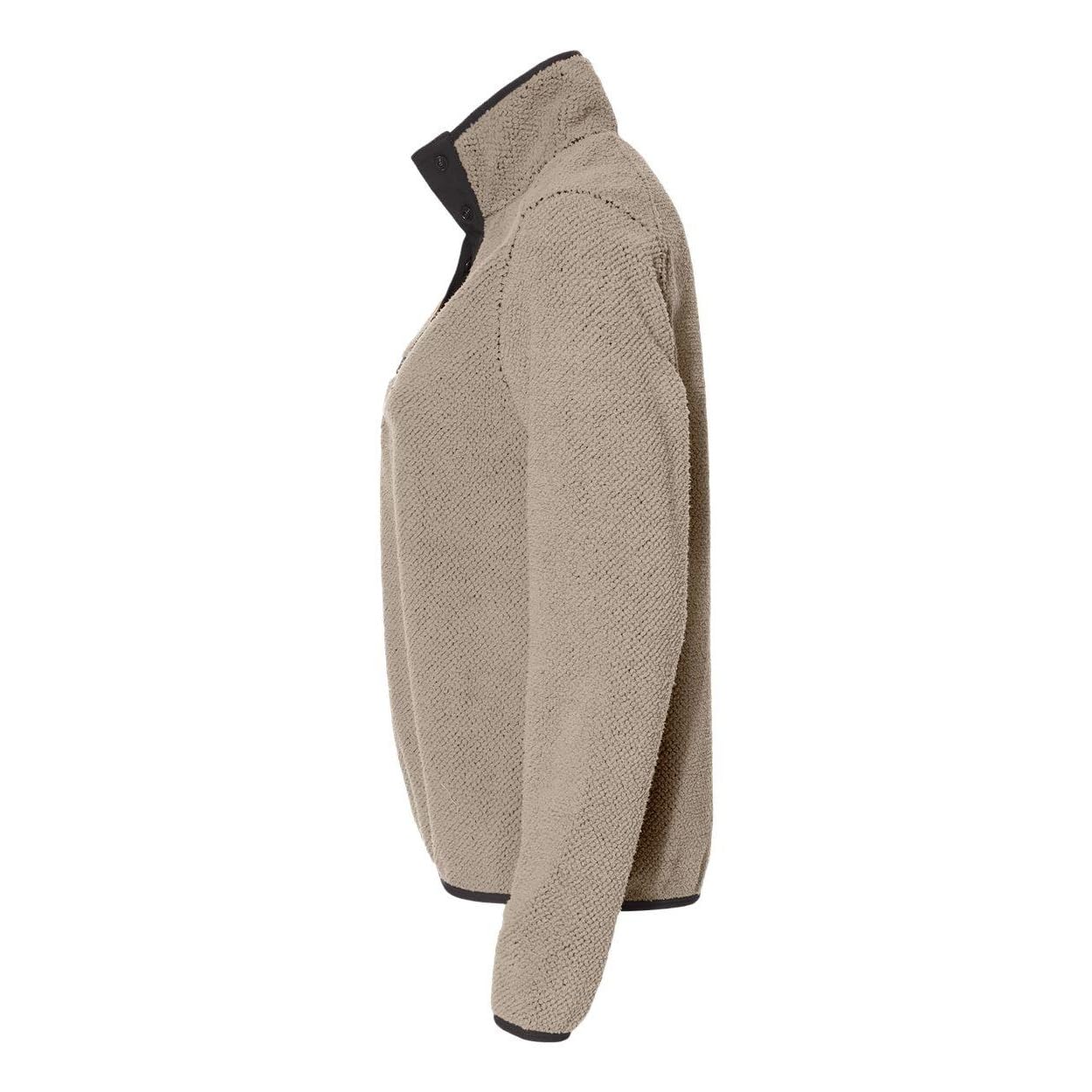 Ladies cypress Sherpa Fleece Pullover - cHARcOAL - S(D0102H78KST)
