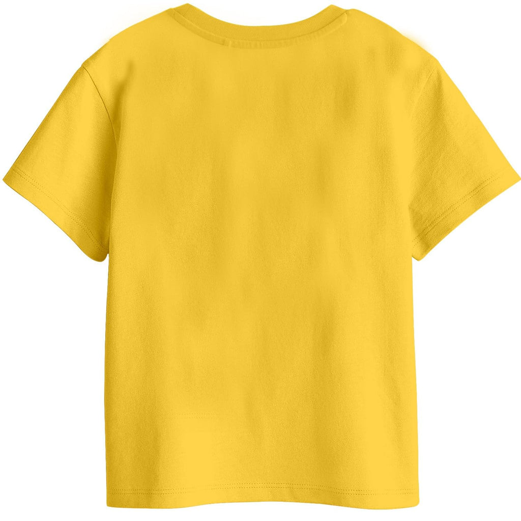 Bon Organik Girls Regular Fit T-Shirt (BON11408_Yellow