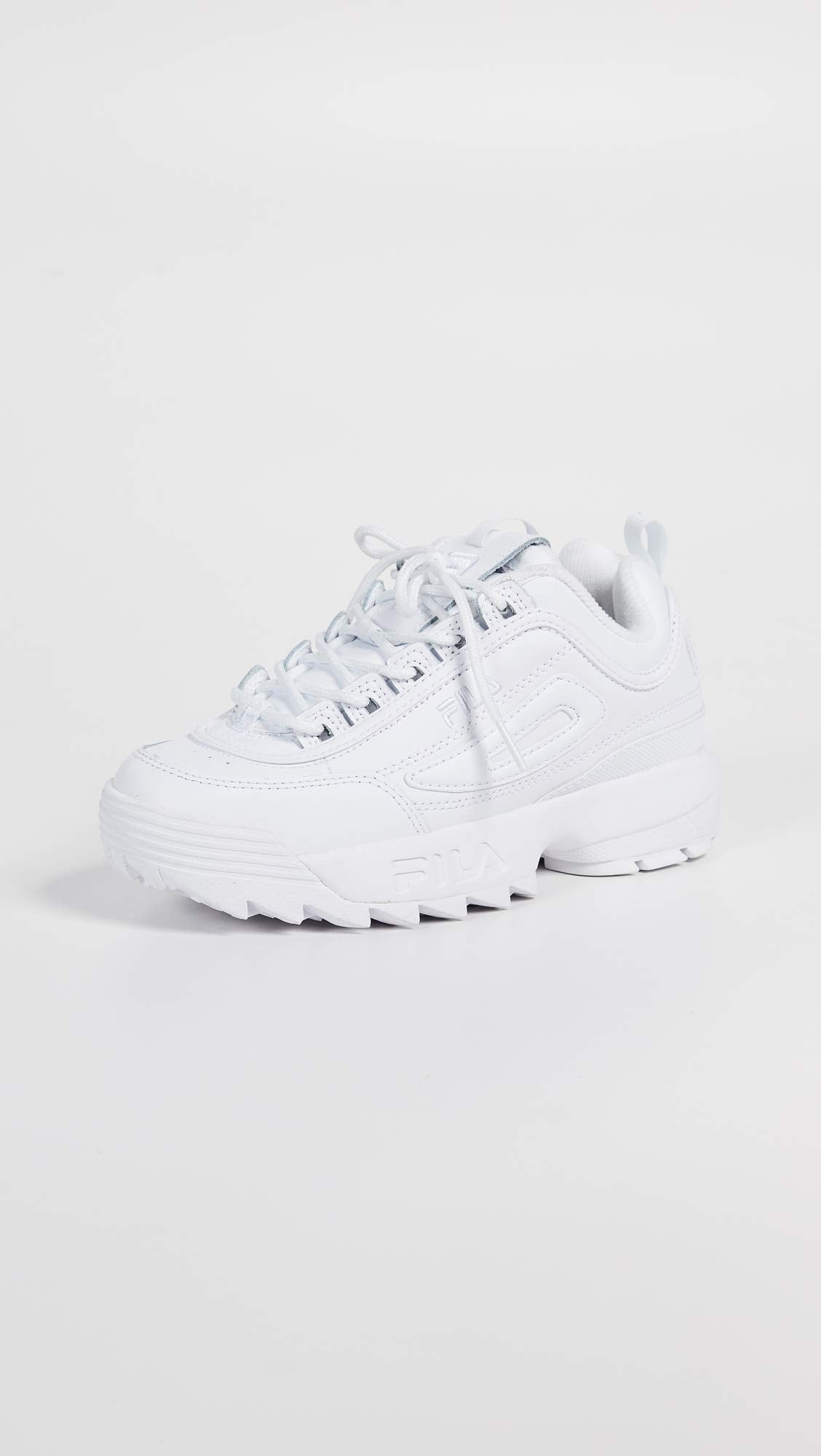 Fila Women's Disruptor Ii Premium Comfortable Sneakers, White/White/White, 8.5