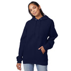 Hanes Men's Big and Tall Pullover EcoSmart Hooded Sweatshirt, Navy, 4X Large