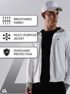 ADRO Sunscreen Jacket for Men UV Sun Advanced Protection Running Jackets For Men Biker Jackets with Zipper Sports jacket for men