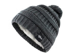 Fear0 NJ Warmest Plush Insulated Lining Knit cable Pom-Pom Beanie Hat Women(D0102H79VMT)
