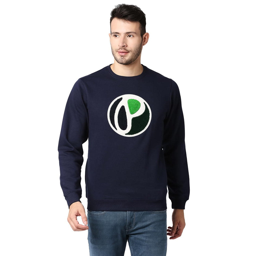 Pepe Jeans MenS Cotton Blend Crew Neck Sweatshirt (Pm582340_Navy_2Xl)