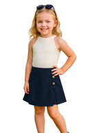 A.T.U.N. (ALL THINGS UBER NICE) Girls Stylish Two Piece Outfit Set with Sleeveless Tank Top and Skort | Casual Summer Clothing