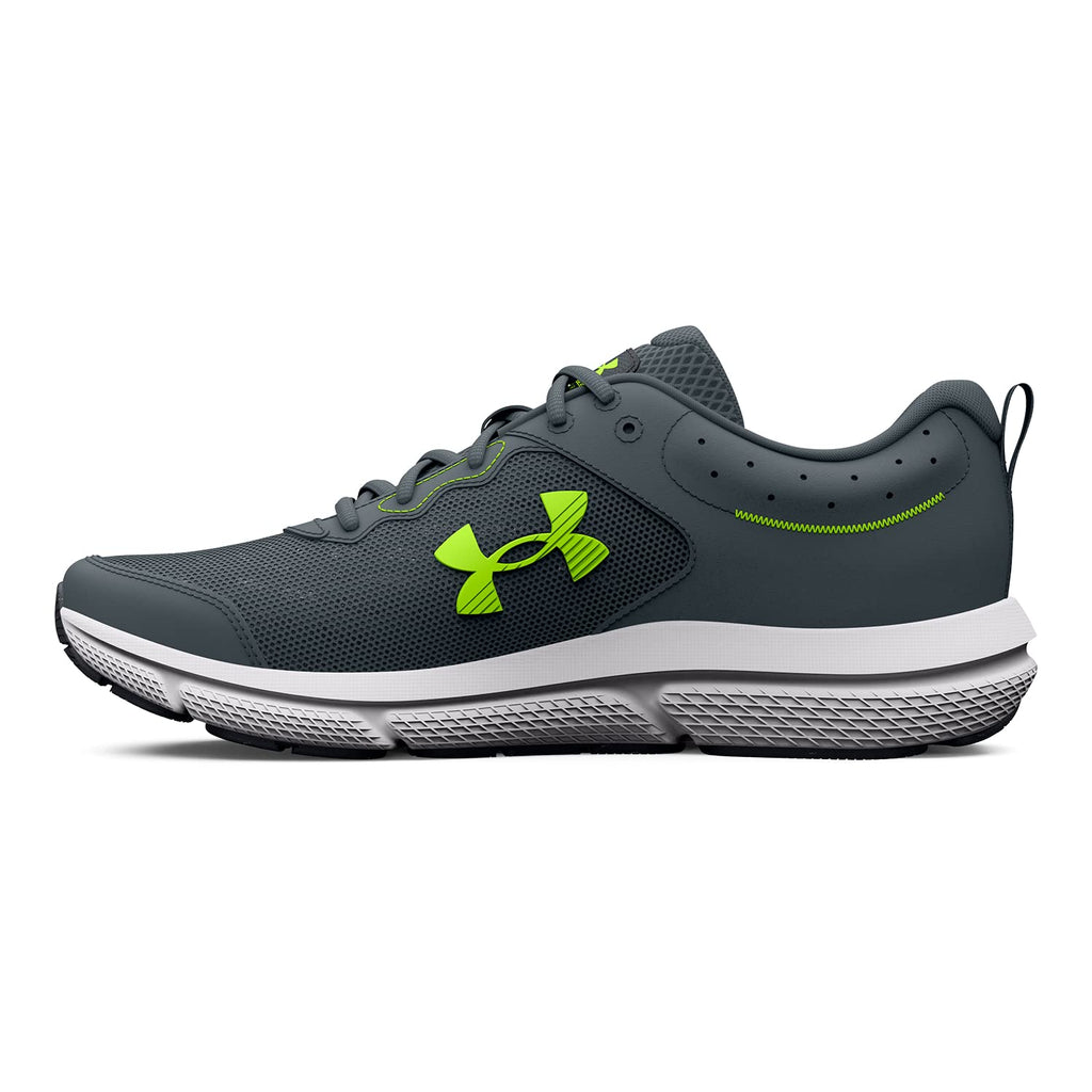 Under Armour Men's Charged Assert 10, (100) Gravel/Gravel/Lime Surge, 10, US