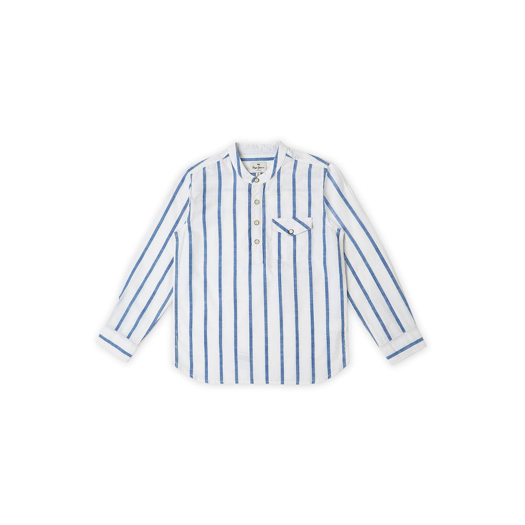 Pepe Jeans Boys Regular Fit Striped Shirts White