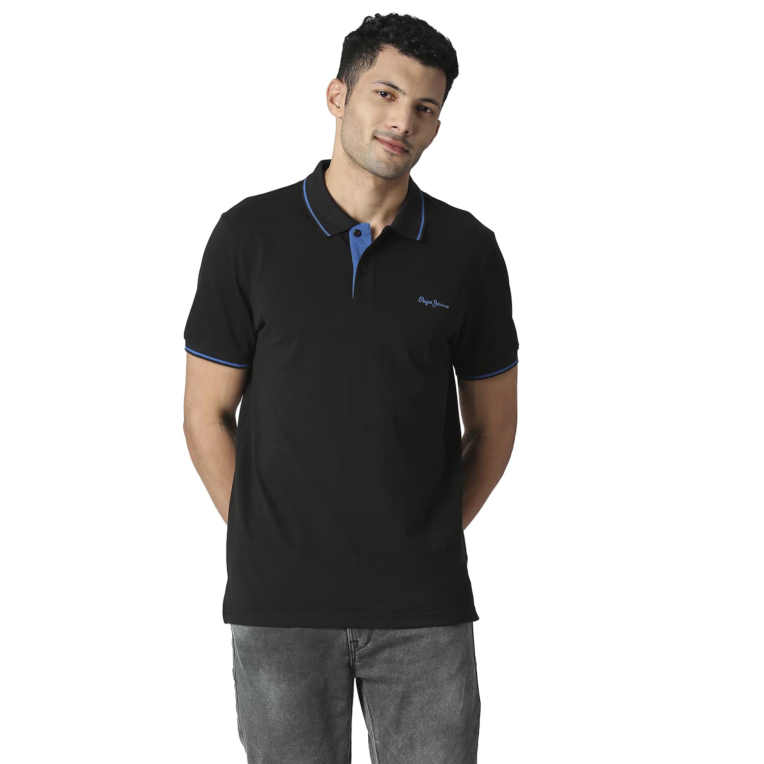 Pepe Jeans MenS Regular Fit T-Shirt (Pm542035999S_Black
