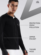 ADRO Sunscreen Jacket for Men UV Sun Advanced Protection Running Jackets For Men Biker Jackets with Zipper Sports jacket for men