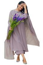 ANNI DESIGNER Womens Rayon Blend Straight Printed Kurta with Pant & Dupatta (Purika Purple_S_Purple_Small)