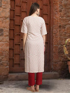 Pinkmint Printed Crepe Kurta Set For Women'S Trendy Kurta Set Stylish Kurti & Pant Set For Women'S