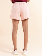 Nykd (Nyk039 Relaxed Fit Terry Cotton Shorts For Women | Soft & Comfy Shorts With Drawcord Waistband & 2 Side Pockets | Ideal Fo