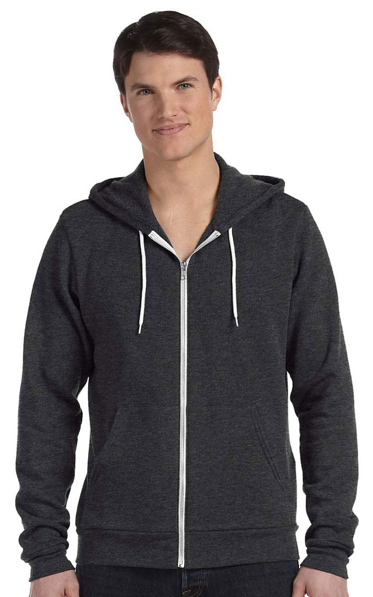 Unisex Sponge Fleece Full-Zip Hooded Sweatshirt - ASPHALT - 2XL(D0102H7WMcJ)