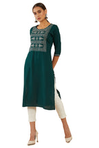 Soch Women Rayon Embroidered Kurta