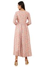 Soch Peach Muslin Digital Print Flared Fit Kurta