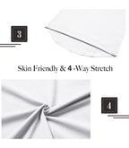 LETAOTAO Mens Hipster Longline T-Shirt Drop Cut Scallop Long Tail Slim Fit Bodybuilding Gym Muscle Workout Tee (L, White 970)