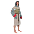 Star Wars Boba Fett Hooded Bathrobe for Men | Soft Plush Spa Robe for Adults | Lightweight Fleece Shower Robe With Belted Tie |