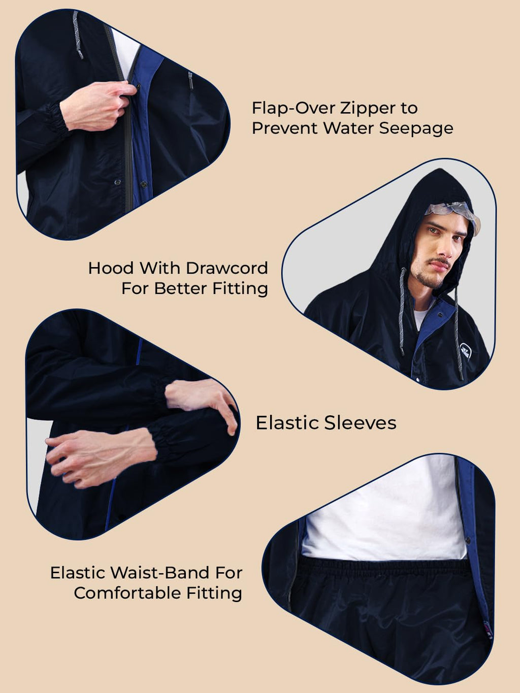 Lux Venus Reversible Rain Coat For Men.