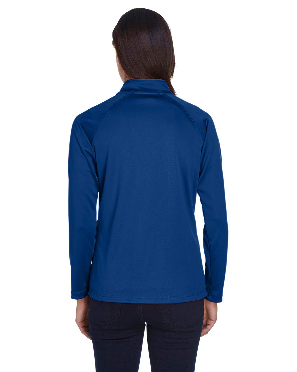 Ladies Stretch Tech-Shell compass Quarter-Zip - DK gREY HEATHER - S(D0102H7Y5Q2)