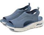 Skechers Arch Fit-City Catch Womens Knit Slip-On Sandals, Slate, 6