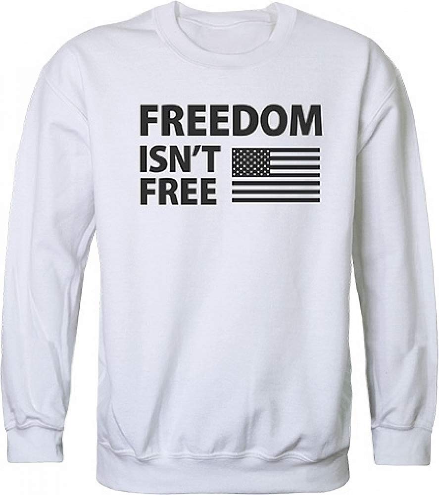 Graphic Crewneck, Freedom Isn't, White, L