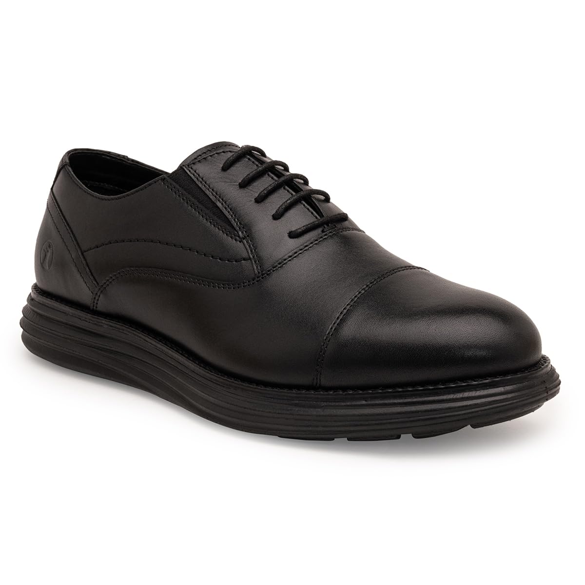 Thomas Crick Genuine Leather Oxfords with Enhanced Comfort and Grip Lace UP Shoes Black 6