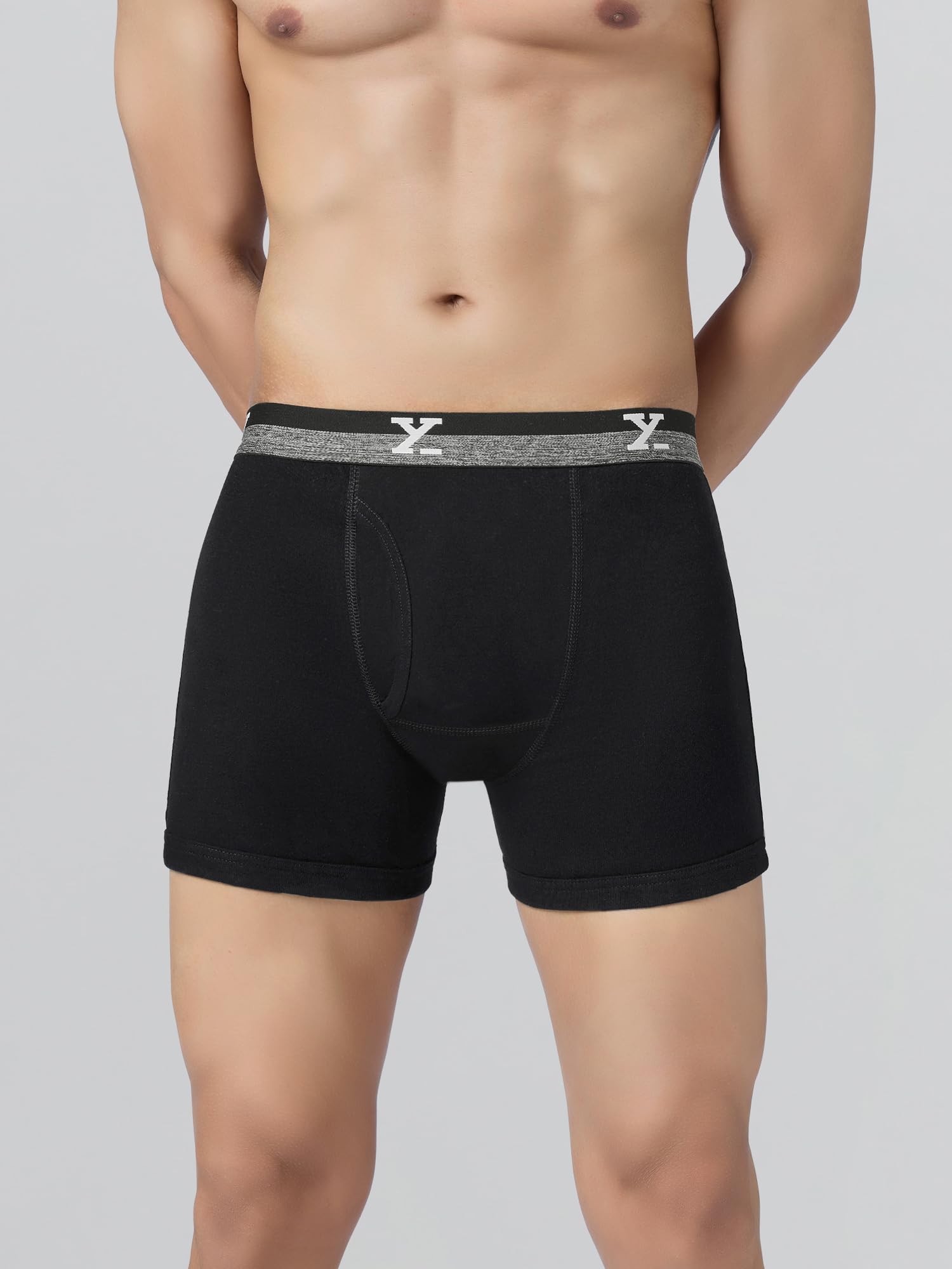 XYXX Mens Nova Cotton Boxer Brief for Men Pack of 2 |Regular Fit with intellifresh No-Marks Waistband | Solid Underwear for Men