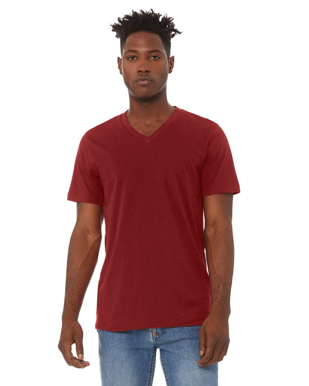 Unisex Jersey Short-Sleeve V-Neck T-Shirt - TRUE ROYAL - XS(D0102H7WBSX)