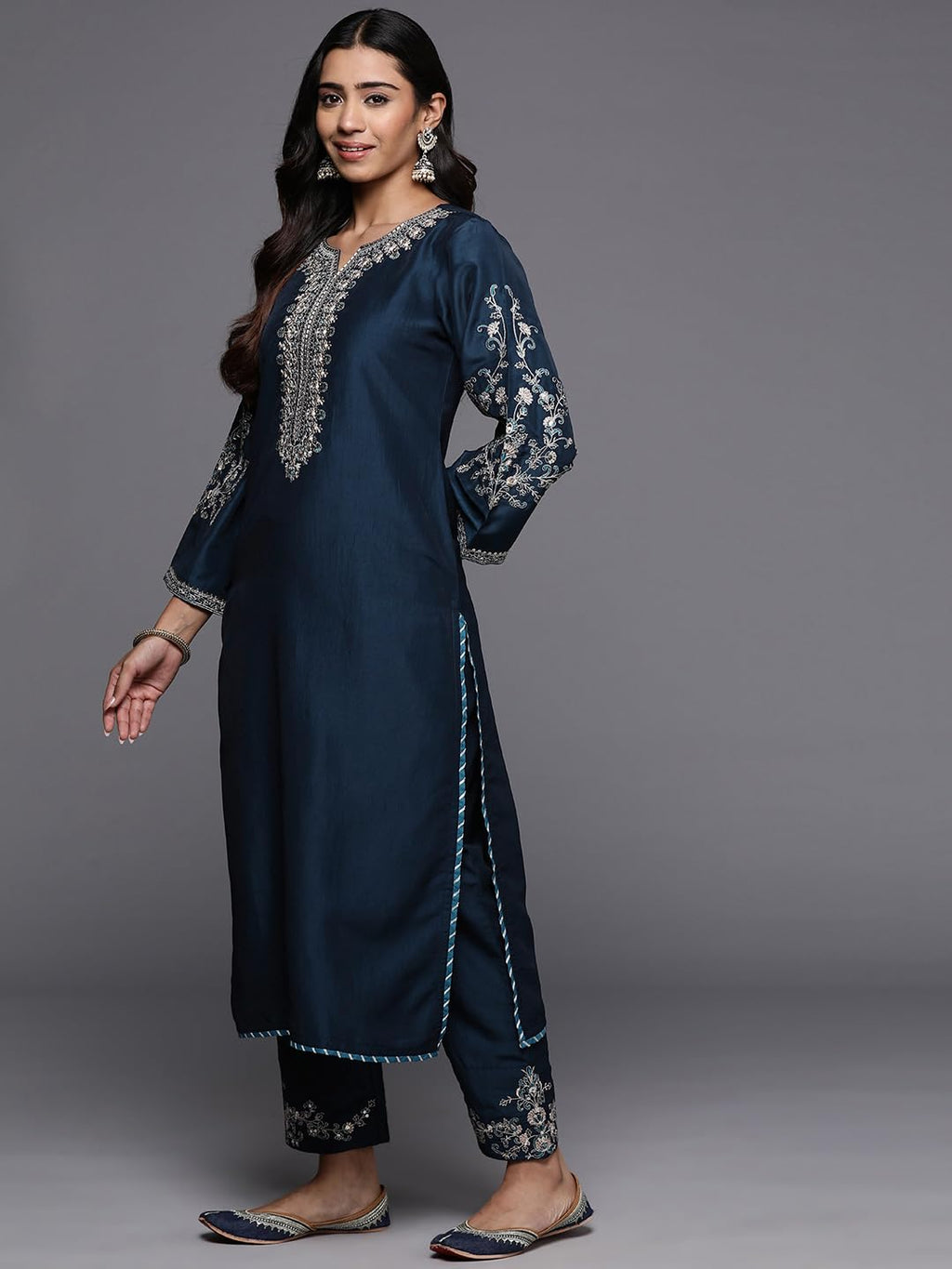Varanga WomenS Straight Kurta Kurta Bottom Set Dupatta Set