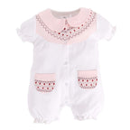 BabyGo Half Sleeves Baby Romper| 100% Cotton Rompers for New Born Baby| Baby Dress | Sleepsuit for Baby Girls| Onesies| 0-3M| 3-