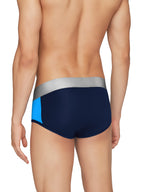 XYXX Mens Underwear Dualist IntelliSoft Antimicrobial Micro Modal Brief Pack of 2 (Brilliant Blue & Black Iris ; Black Iris & B