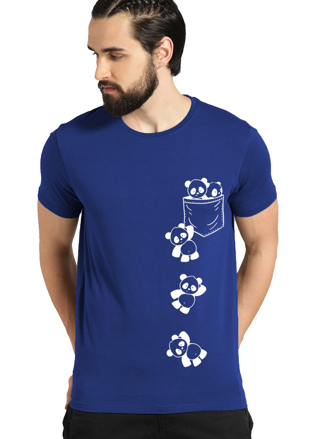 Adro Men'S Graphic Printed T-Shirt (Rnr-M-Poc-Rb_Royal Blue_Xl)