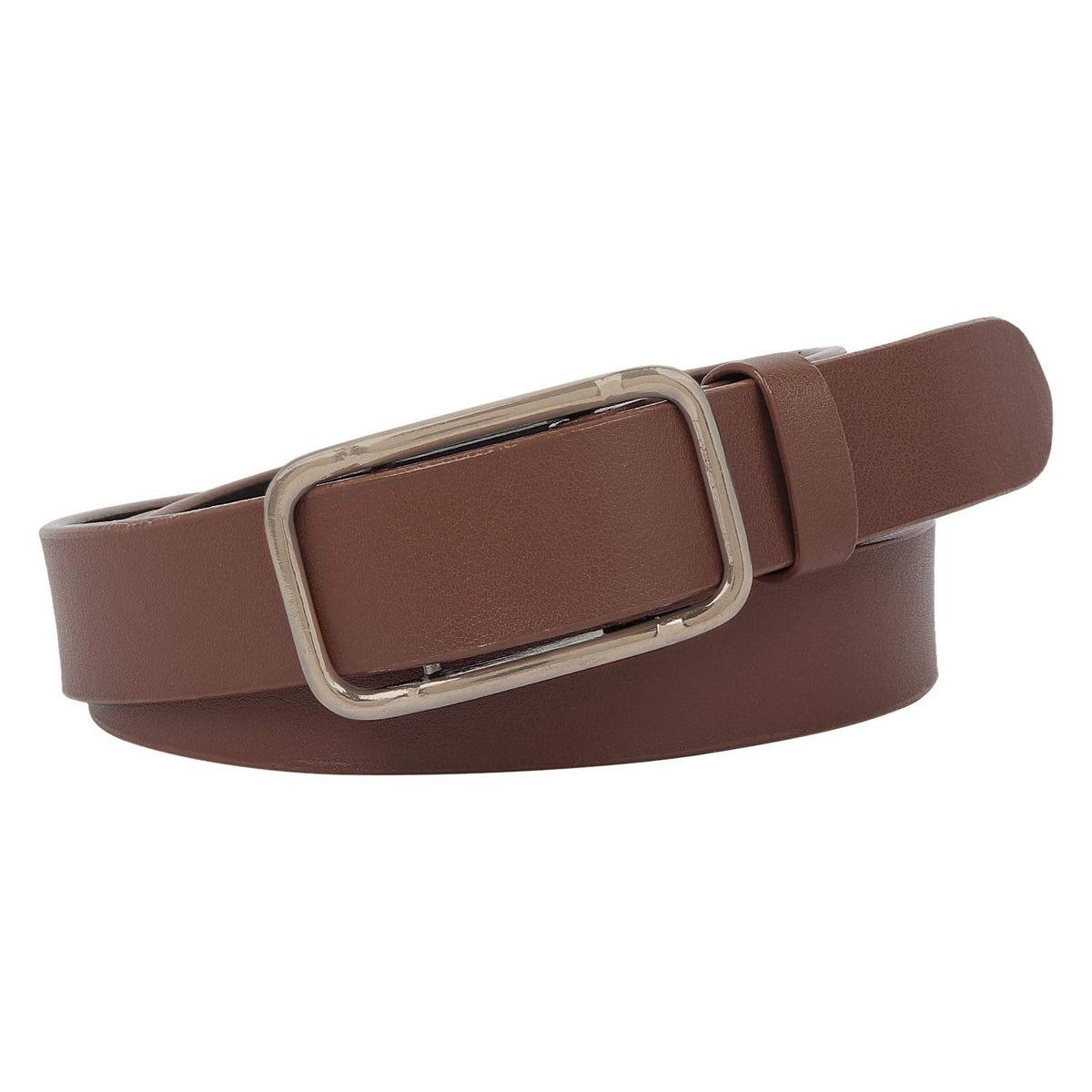 Zacharias WomenS Faux Leather Belt (Pack Of 1) (Sq002_Brown)