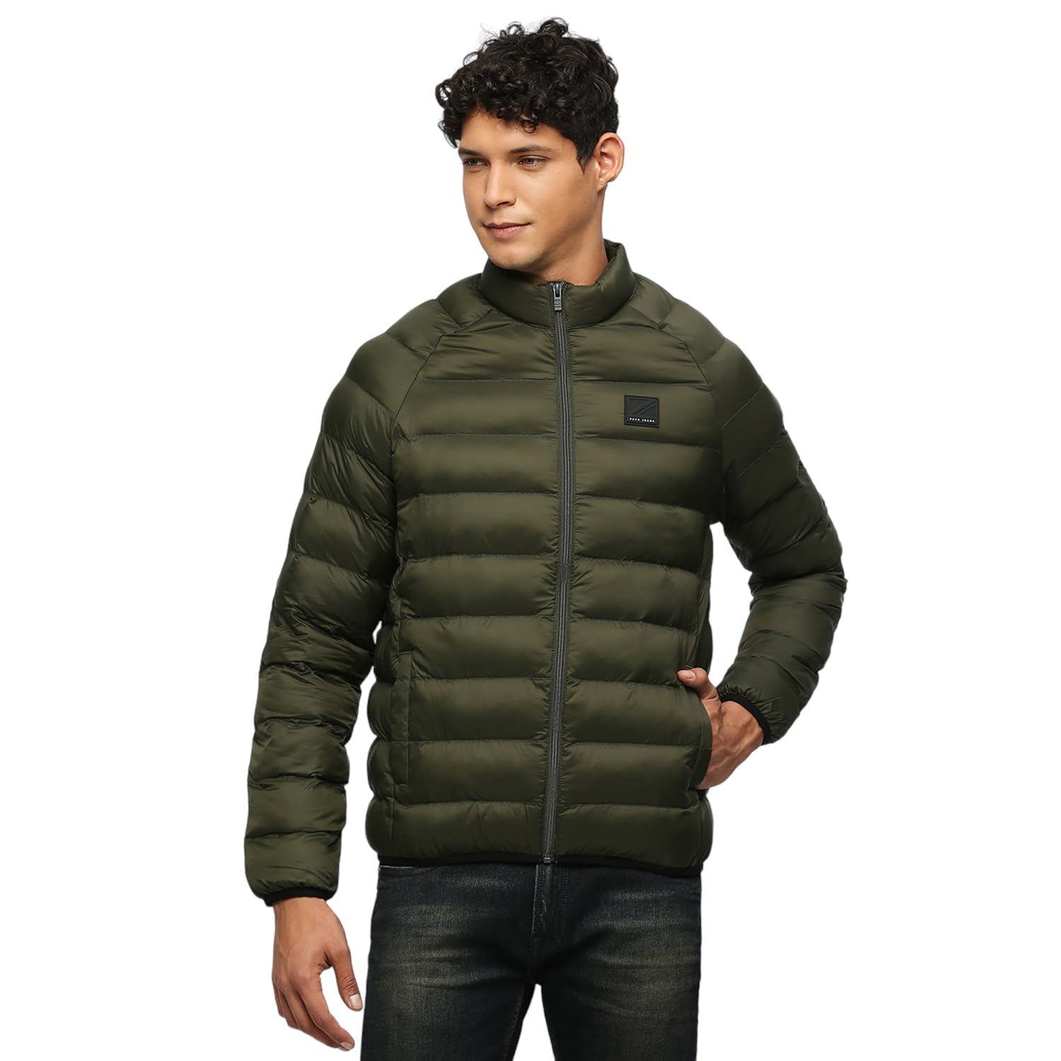 Pepe Jeans MenS A-Line Coat (Pm402934_Olive Green