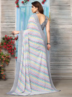 Satrani Womens Printed Georgette Saree