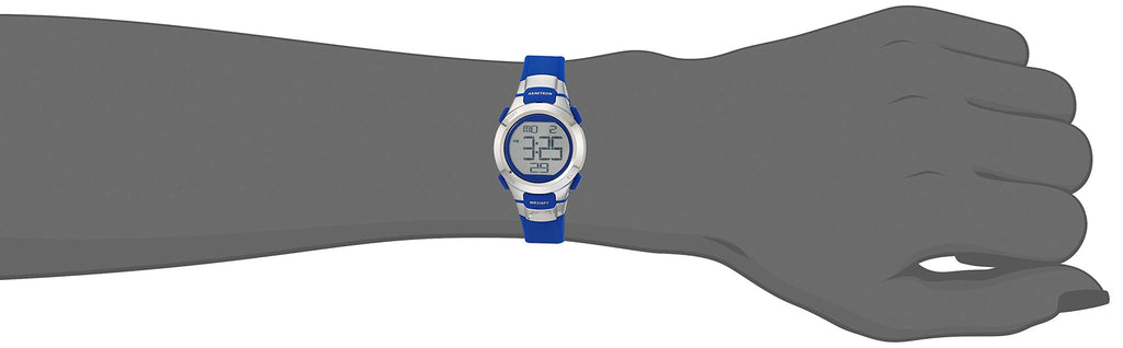 Armitron Sport Women's 45/7012BLU Silver-Tone Accented Digital Chronograph Blue Resin Strap Watch