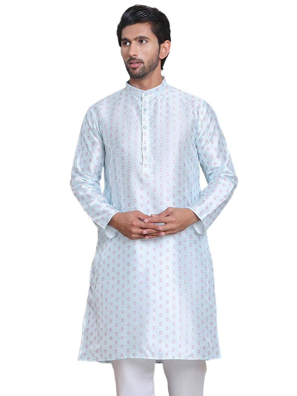 Jompers Mens Digital Printed Straight Kurta