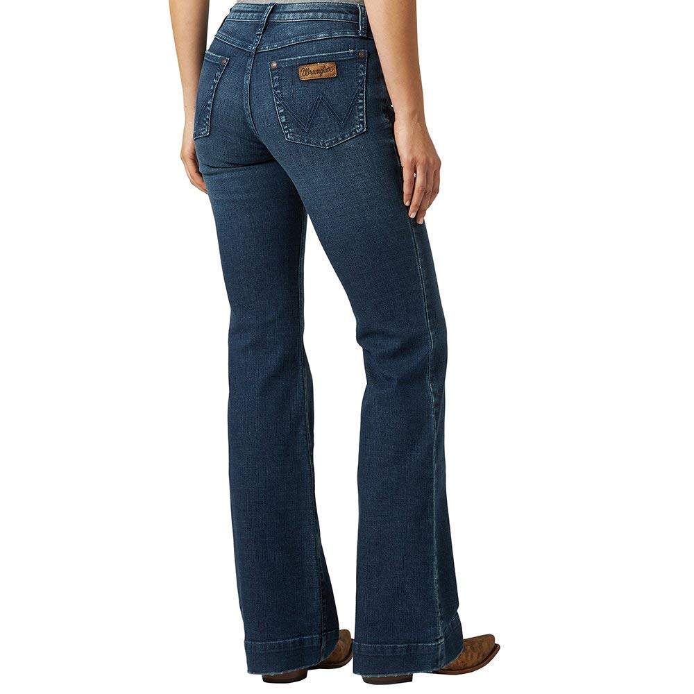 Wrangler womens Retro Mae Mid Rise Wide Leg Trouser Jeans, Sophia, 11 30 US