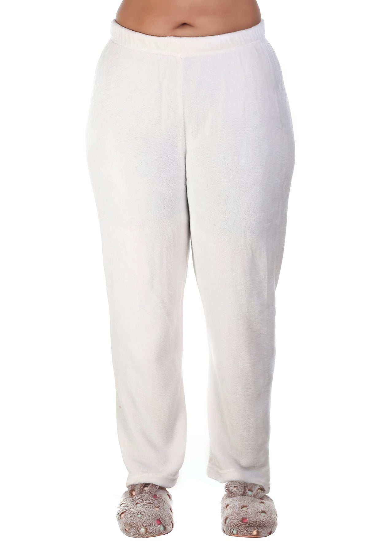 MUKHAKSH (Pack of 1 Girls Winter Warm woolen Fleece White Pyjamas (1314 Years) 13-14