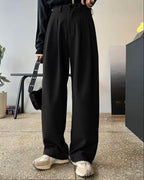 Toochki Women High Rise High Waist Trousers Flared Korean Style Formal Pants| Elegant Workwear for Office, College & Events Blac