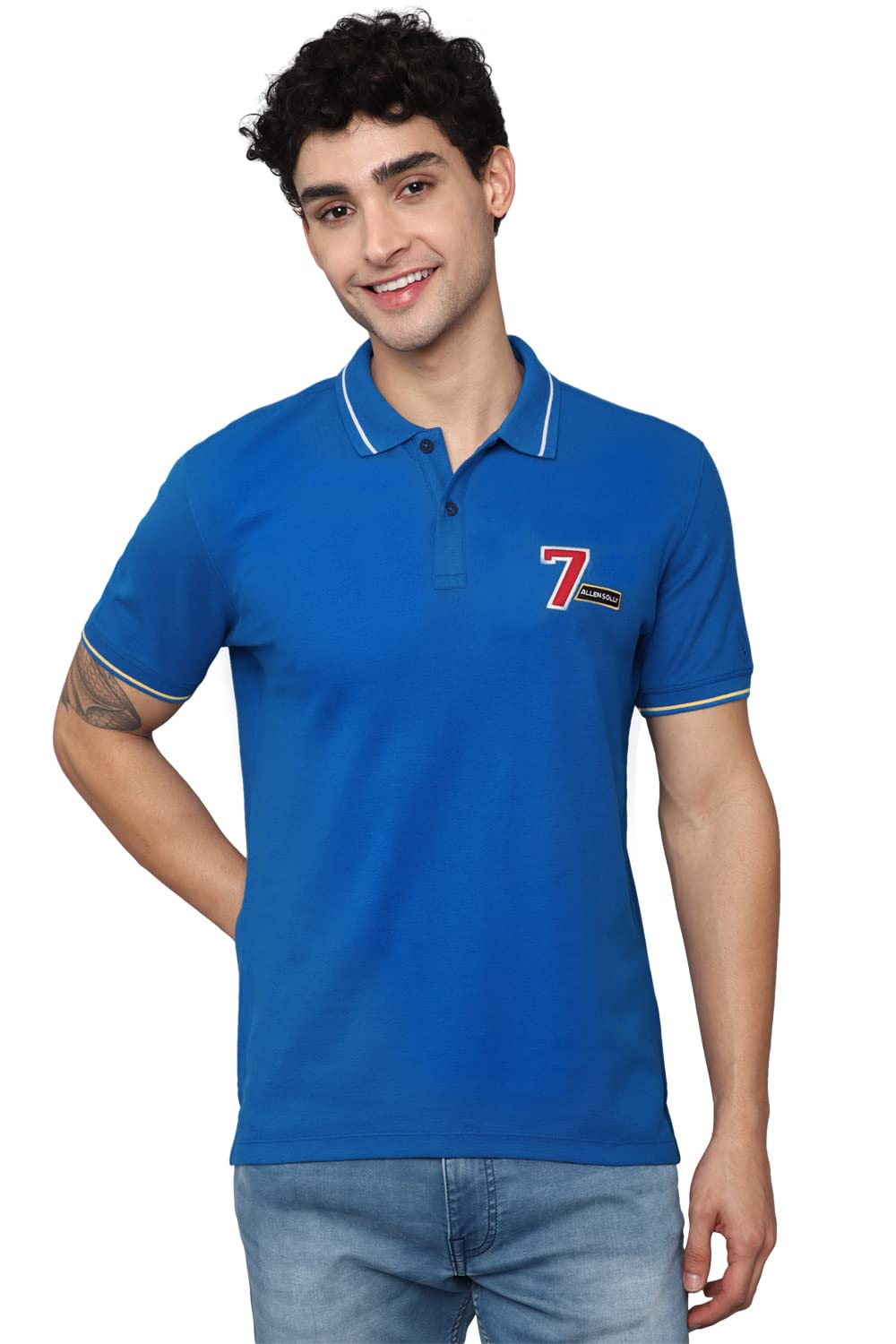 Allen Solly Men Printed Polo Neck Polo Shirt