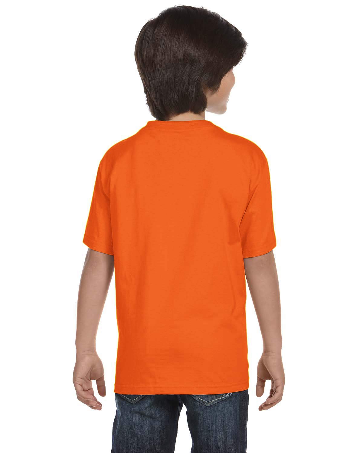 Gildan Youth 5.5 oz., 50/50 T-Shirt XS S ORANGE