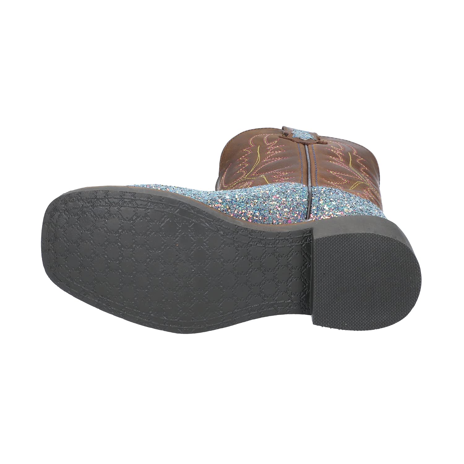 Smoky+Children+Ariel+Pastel+Glitter%2c+Crazy+Horse+Western+Cowboy+Boot%2c+Size+3R