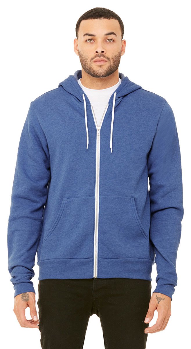 Unisex Sponge Fleece Full-Zip Hooded Sweatshirt - ASPHALT - 2XL(D0102H7WMR8)