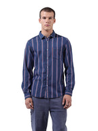 The Indian Garage Co Mens Striped Slim Fit Shirt