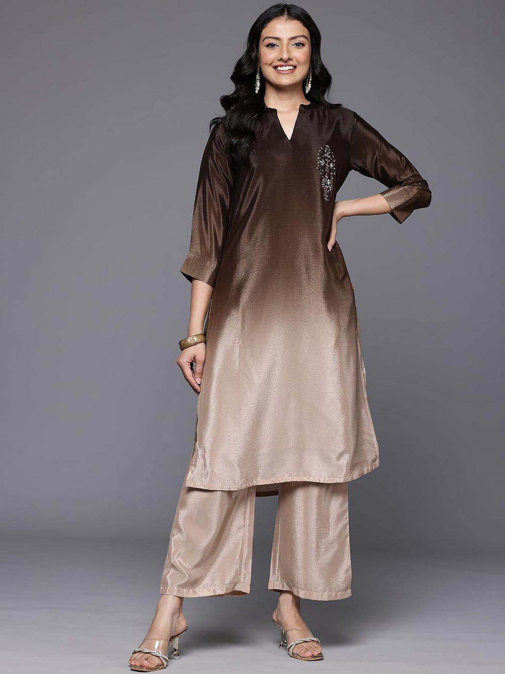 Varanga Women'S Silk Blend Solid Regular Kurta ??Elegant, Comfortable & Timeless Ethnic Wear