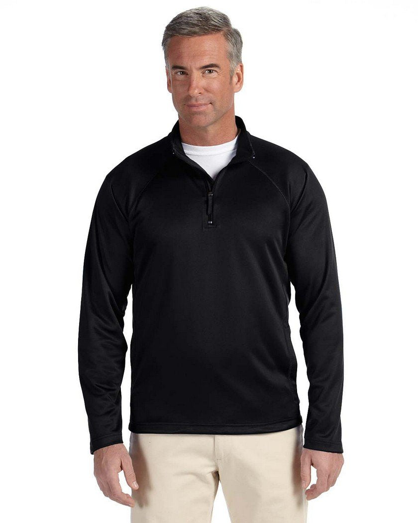 Mens Stretch Tech-Shell compass Quarter-Zip - DK gREY HEATHER - S(D0102H7Y7XJ)