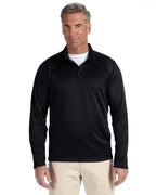 Mens Stretch Tech-Shell compass Quarter-Zip - DK gREY HEATHER - S(D0102H7Y7X8)