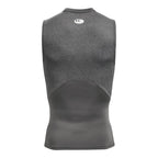 Under Armour Men's Armour HeatGear Compression Sleeveless T-Shirt , Carbon Heather (090)/Black, Small