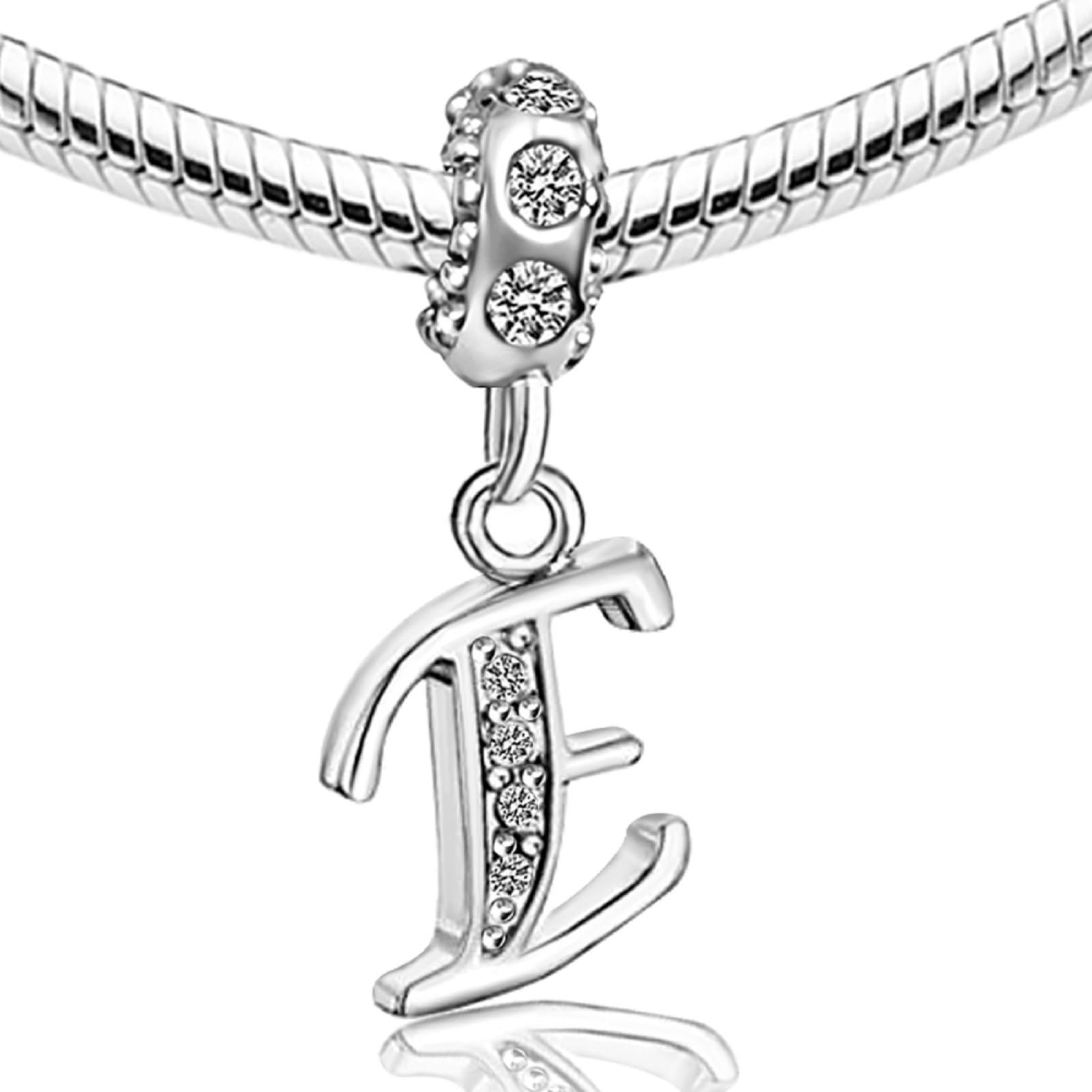 JMQJewelry E Initials Letter Alphabet White Birthstone Mothers Day 2024 Womens Beads Charms for Bracelets Necklaces Christmas Wo